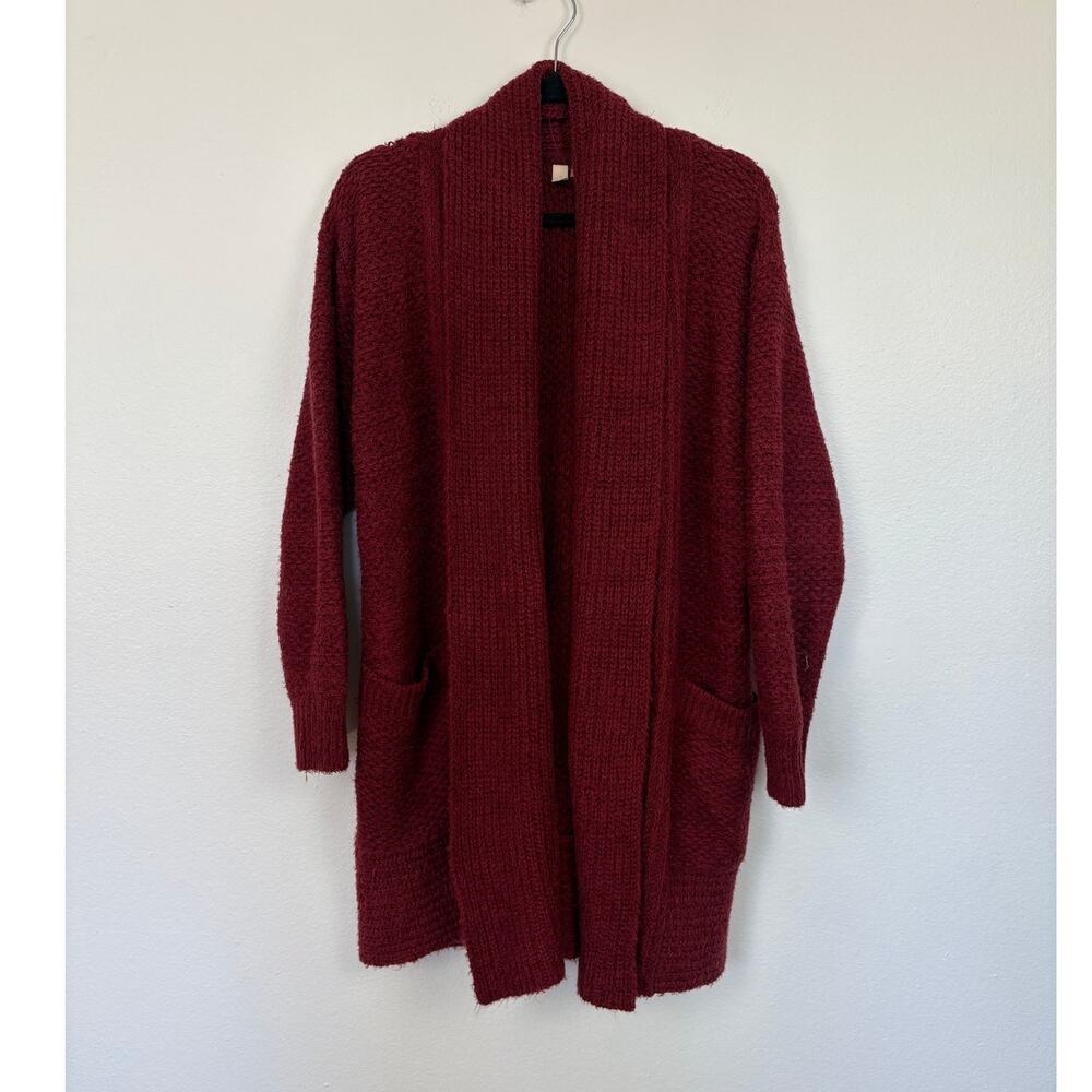 Anthropologie Pilcro Chunky Knit Pocket Front Grandpa Open Cardigan Small